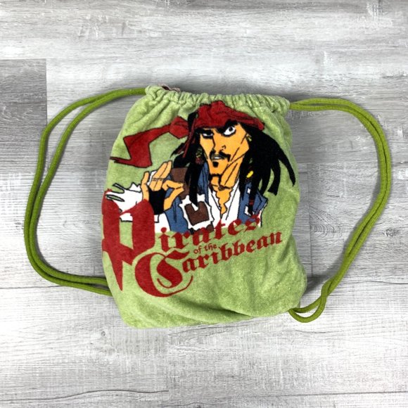 3/$25 Official Pirates of the Caribbean Towel Backpack - Picture 2 of 10